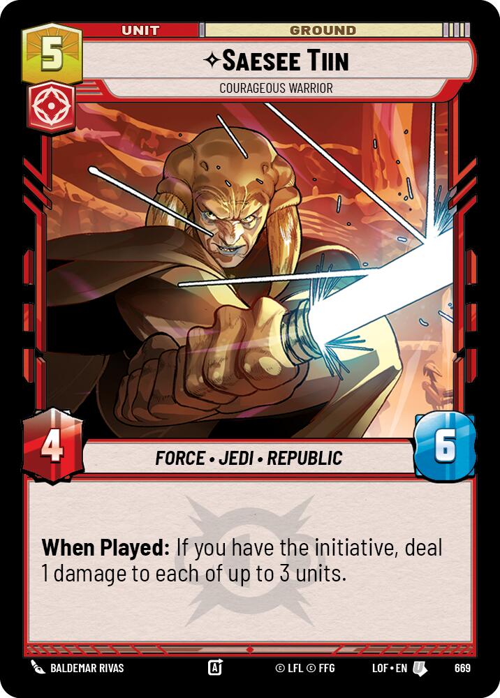 Saesee Tiin - Guerrero valiente (669) (Foil) (669) [Leyendas de la Fuerza]
