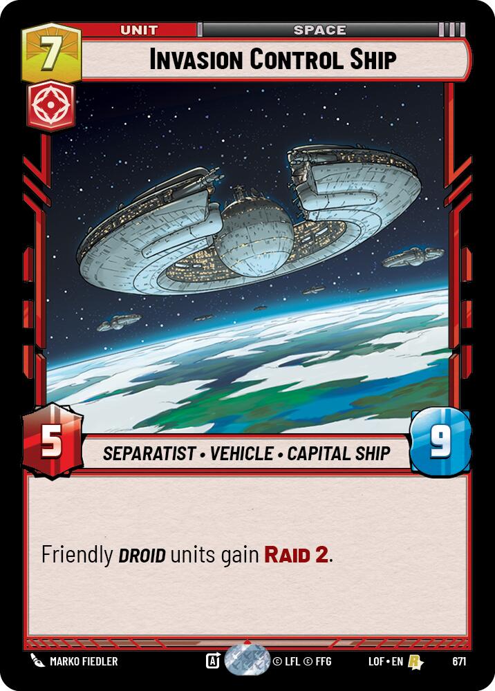 Nave de control de invasión (671) (Foil) (671) [Legends of the Force]