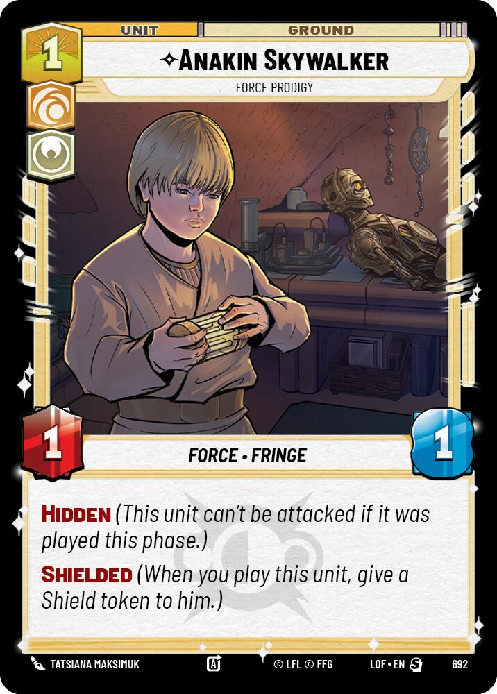 Anakin Skywalker - Prodigio de la Fuerza (692) (Foil) (692) [Leyendas de la Fuerza]