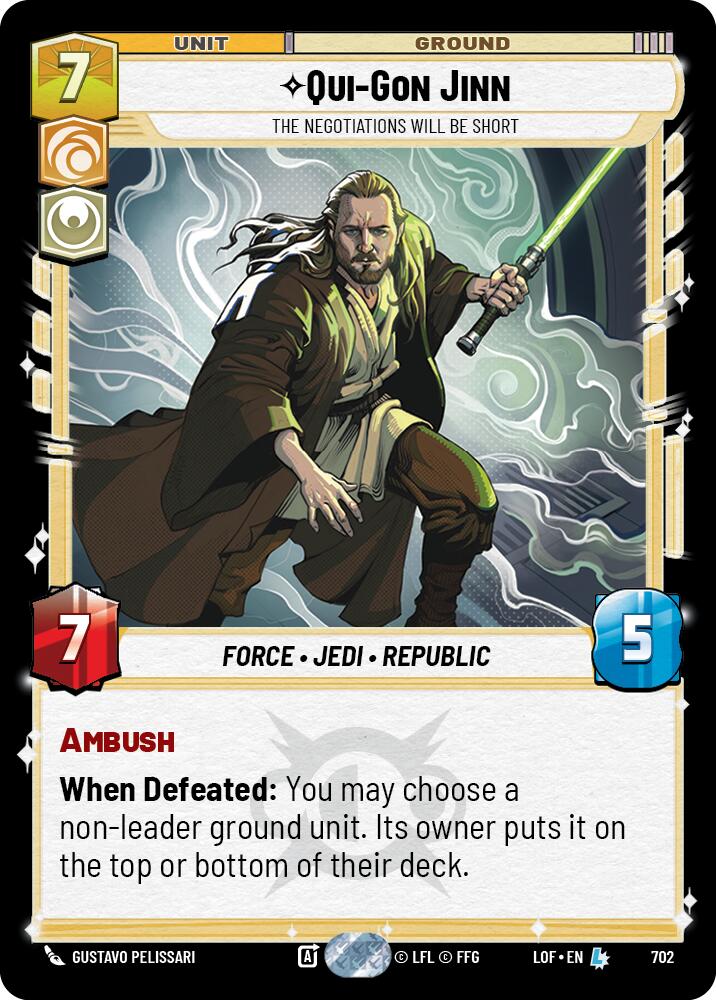 Qui-Gon Jinn - Las negociaciones serán cortas (702) (Foil) (702) [Leyendas de la Fuerza]