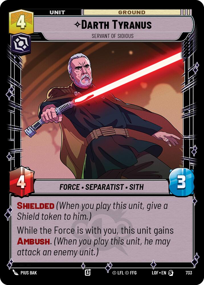 Darth Tyranus - Sirviente de Sidious (733) (Foil) (733) [Leyendas de la Fuerza]