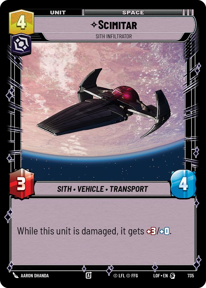Cimitarra - Infiltrado Sith (735) (Foil) (735) [Leyendas de la Fuerza]