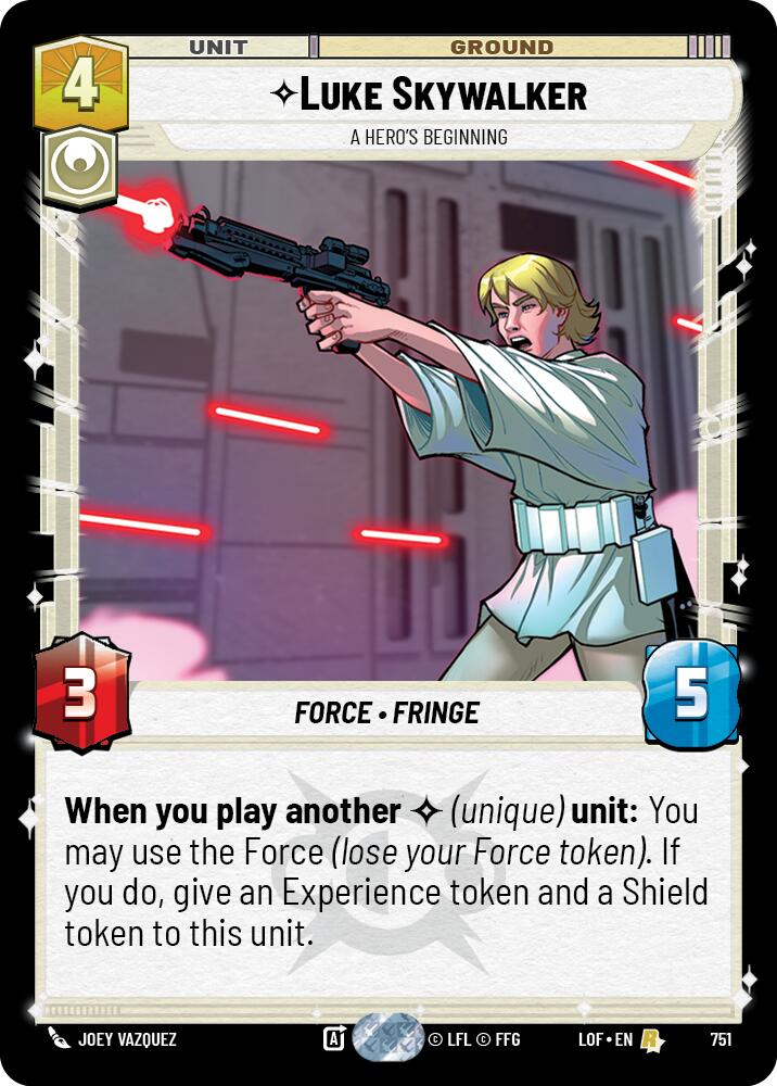 Luke Skywalker - El inicio de un héroe (751) (Foil) (751) [Leyendas de la Fuerza]