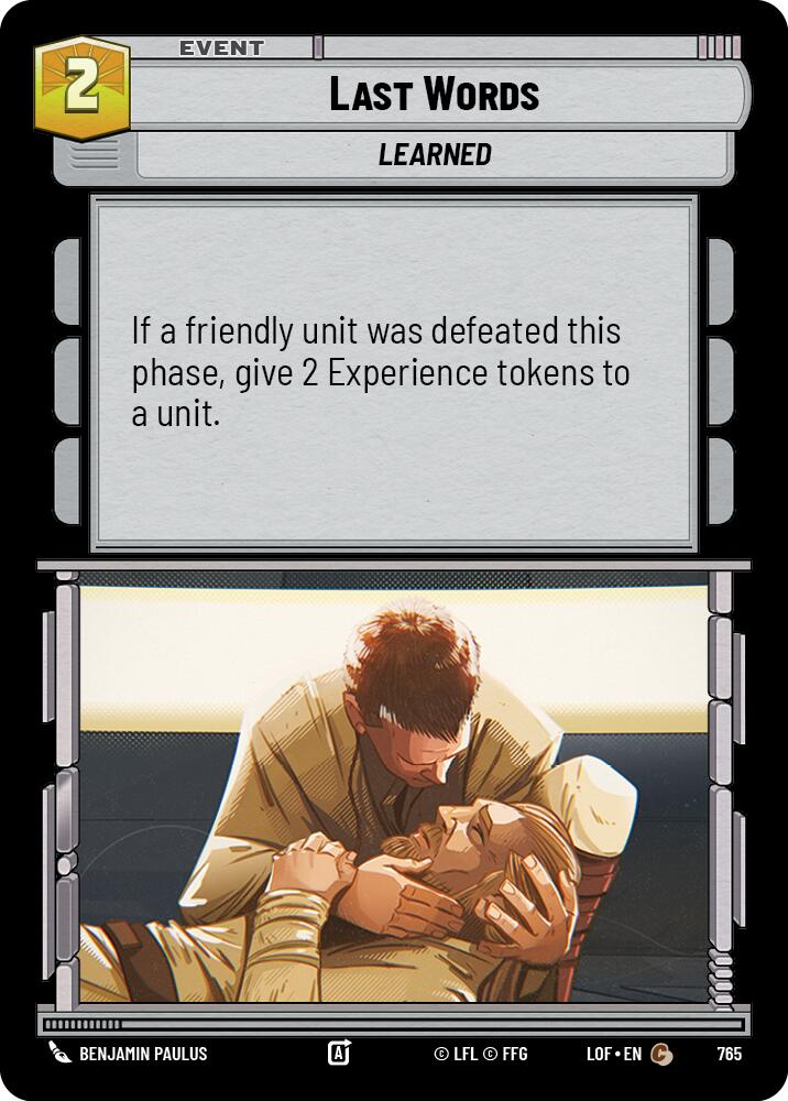Últimas palabras (765) (Foil) (765) [Leyendas de la Fuerza]