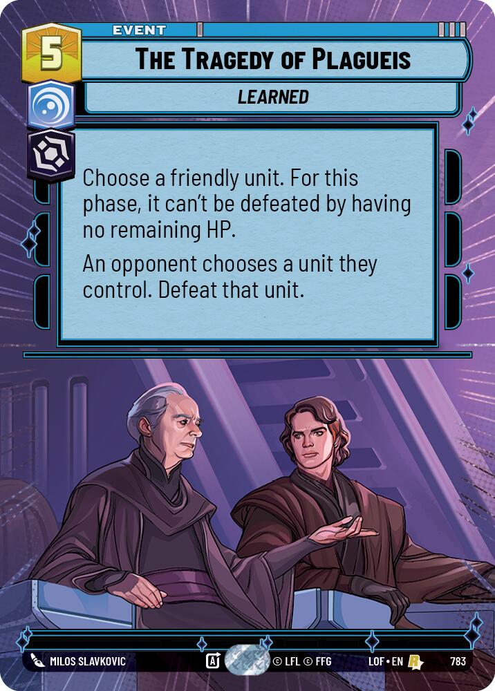 La Tragedia de Plagueis (783) (Hyperspace Foil) (783) [Legends of the Force]