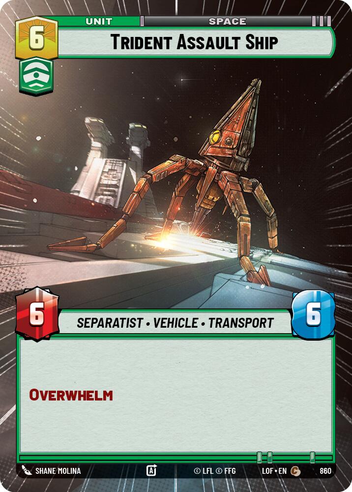 Nave de asalto Trident (860) (Hyperspace Foil) (860) [Legends of the Force]