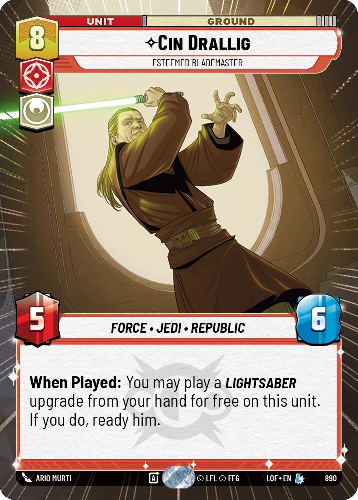 Cin Drallig - Estimado Maestro de Espada (890) (Hyperspace Foil) (890) [Legends of the Force]