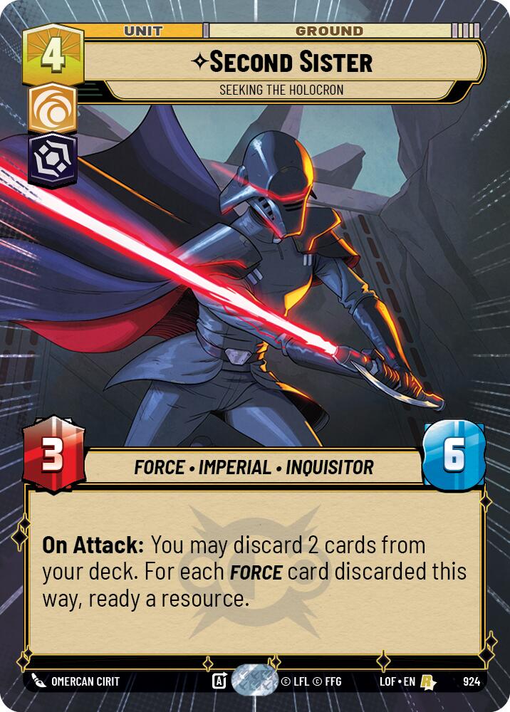 Segunda Hermana - Buscando el Holocrón (924) (Hyperspace Foil) (924) [Leyendas de la Fuerza]