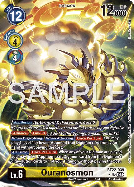 Ouranosmon [BT22-039] (Arte Alternativo) [Cyber Eden]