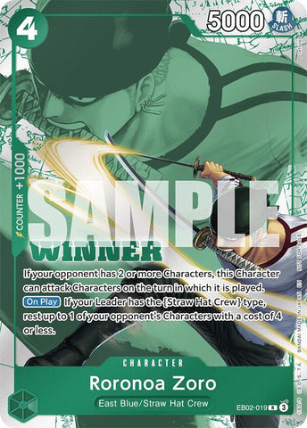 Roronoa Zoro (Pack Gagnant 2025 Vol. 3) [Cartes promotionnelles One Piece]