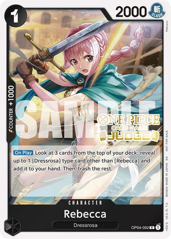 Rebecca (Juge Pack Vol. 6) [Cartes promotionnelles One Piece]