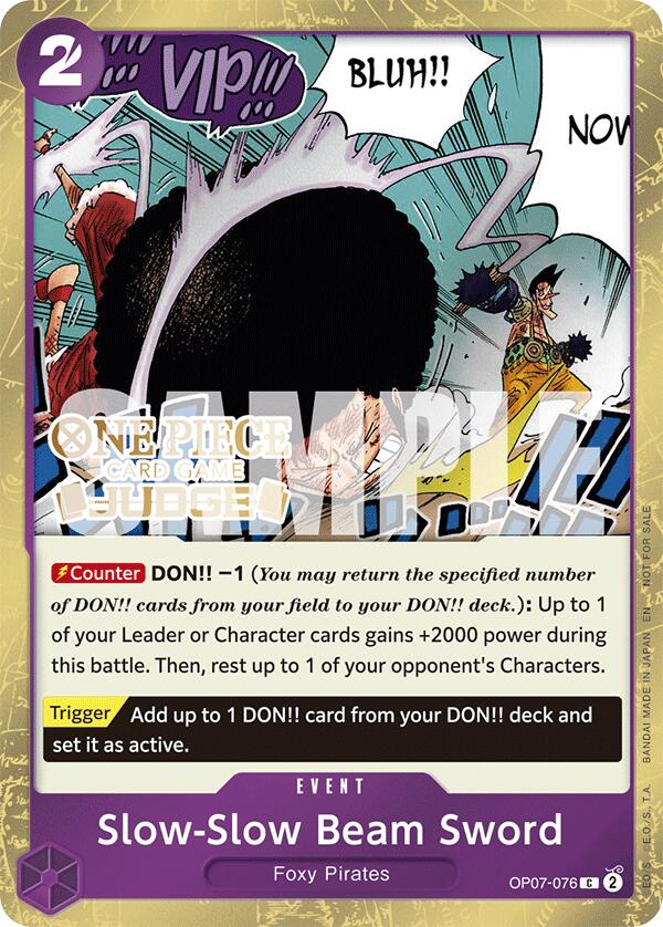 Épée à faisceau lent-lent (Pack Juge Vol. 6) [Cartes promotionnelles One Piece]