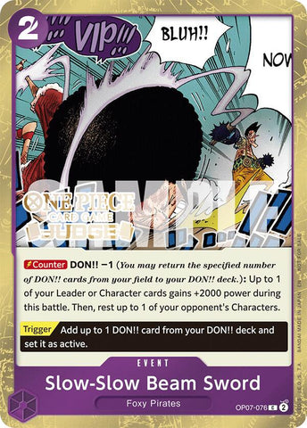Espada de haz lento-lento (Judge Pack Vol. 6) [Cartas promocionales de One Piece]