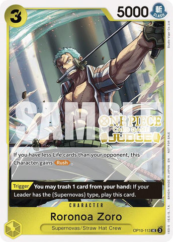 Roronoa Zoro (Pack Juge Vol. 6) [Cartes promotionnelles One Piece]