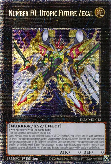 Número F0: Futuro Utopía Zexal (Rara Secreta Prismática) [DUAD-EN042] Rara Secreta Prismática