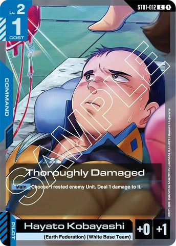 Image for Thoroughly Damaged (ST01-012) (ST01) - Gundam Card Game