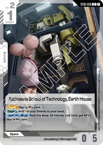Image for Asticassia School of Technology, Earth House (ST01-016) (ST01) - Gundam Card Game