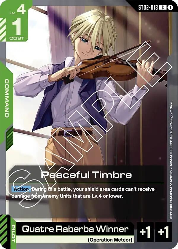 Image for Peaceful Timbre (ST02-013) (ST02) - Gundam Card Game