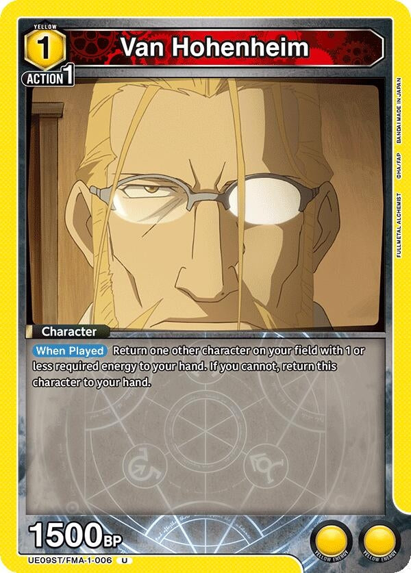 Image for Van Hohenheim (UE09ST/FMA-1-006) (UE09ST) - Union Arena