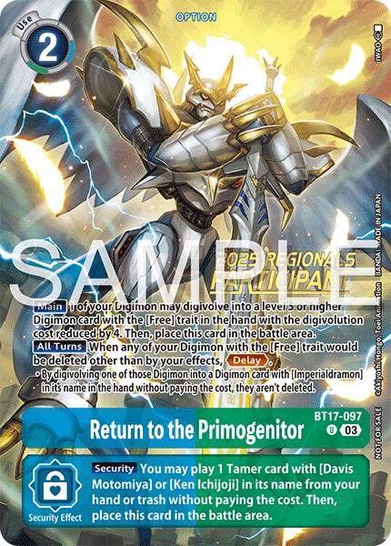 Retour au Primogéniteur [BT17-097] (Régionaux Saison 2 Participant 25-26) [Crise Secrète]