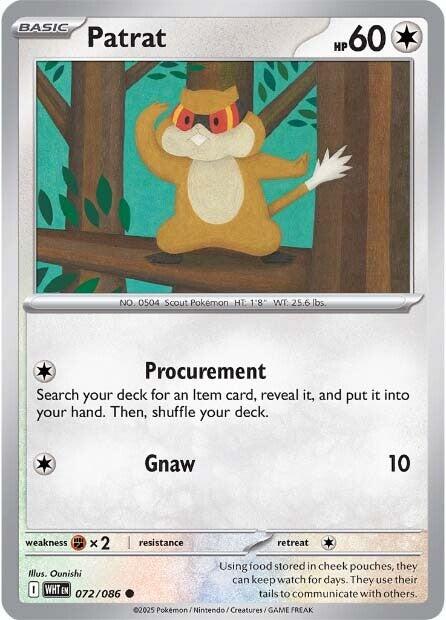 Patrat (072/086) [Écarlate et Violet : Flamme Blanche]