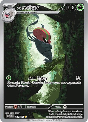 Accelgor (094/086) [Escarlata y Púrpura: Llama Blanca]