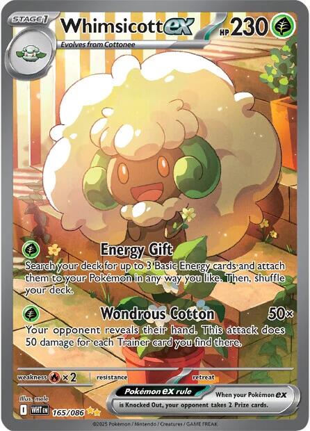 Whimsicott ex (165/086) [Escarlata y Púrpura: Bengala Blanca]