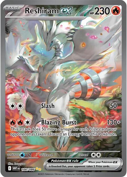 Reshiram-ex (166/086) [Écarlate et Violet : Flammes Blanches]