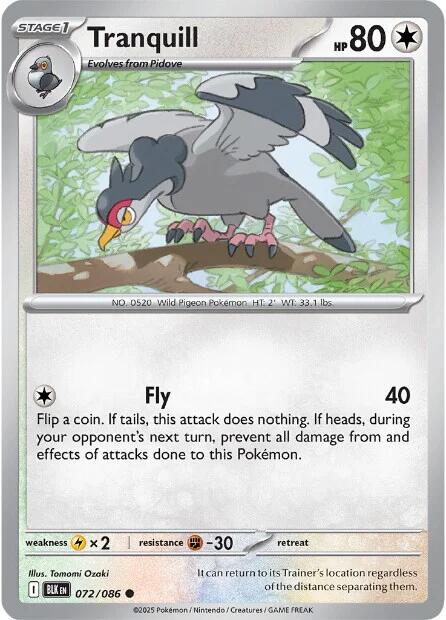 Tranquill (072/086) [Écarlate et Violet : Flammes Obsidiennes]
