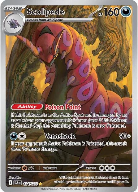 Scolipede (134/086) [Escarlata y Púrpura: Rayo Negro]