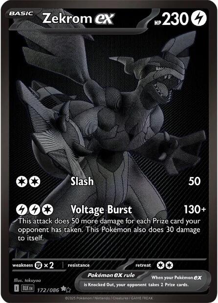 Zekrom ex (172/086) [Escarlata y Púrpura: Rayo Negro]