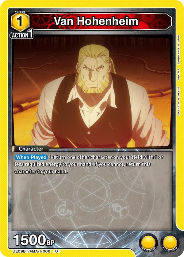 Image for Van Hohenheim (UE09BT/FMA-1-006) (UE09BT) - Union Arena
