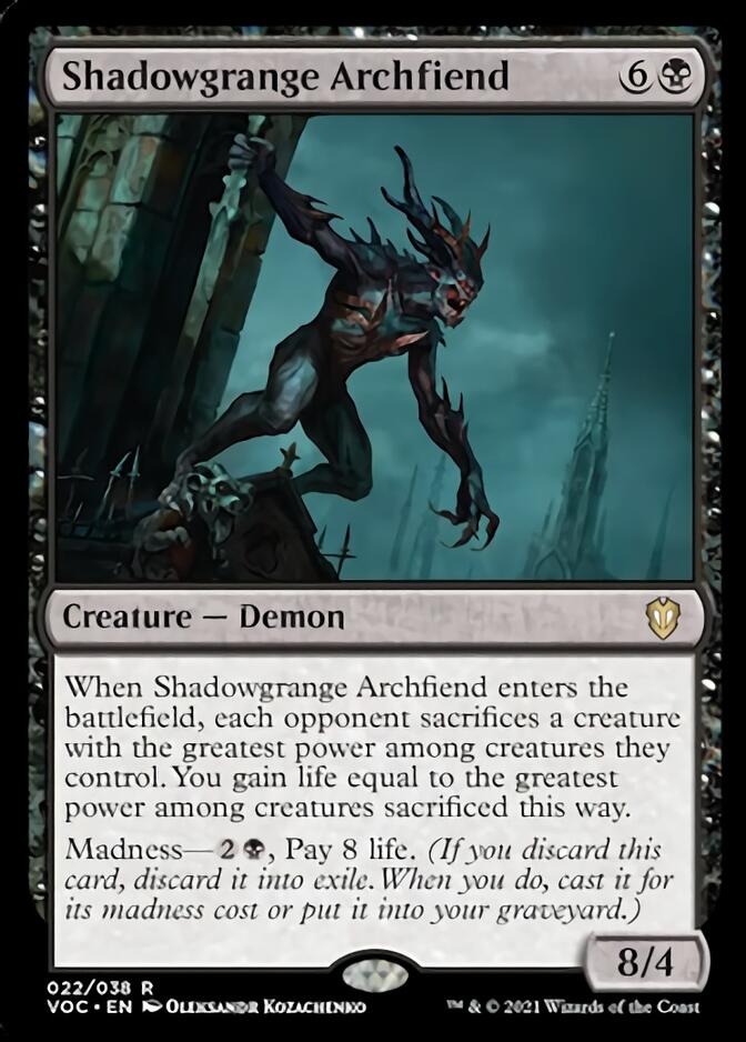 Grand démon de Shadowgrange [Innistrad : Commander Chasse de minuit]
