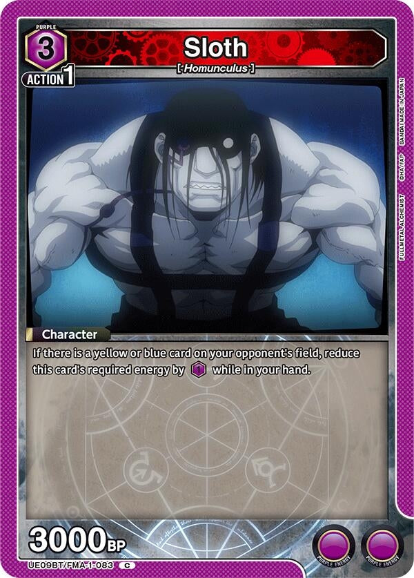 Image for Sloth (UE09BT/FMA-1-083) (UE09BT) - Union Arena