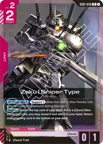 Zaku I Sniper Type - Newtype Rising (GD01-48)