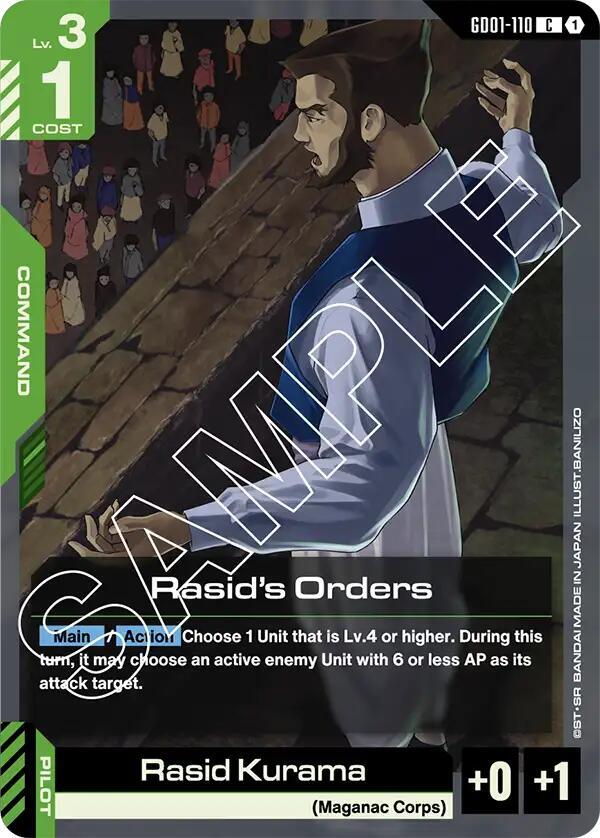 Rasid's Orders - Newtype Rising (GD01-110)