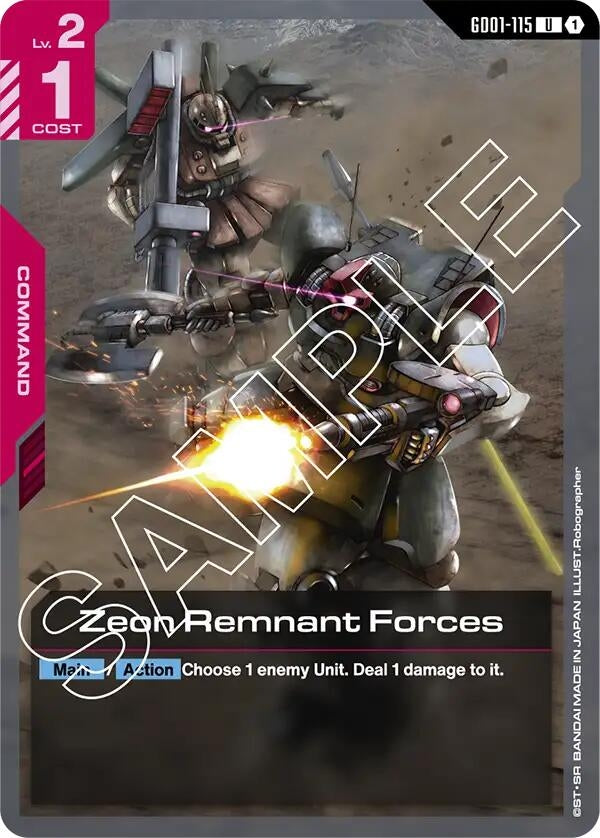 Image for Zeon Remnant Forces (GD01-115) (GD01) - Gundam Card Game