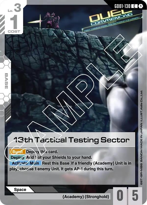 Image for 13th Tactical Testing Sector (GD01-130) (GD01) - Gundam Card Game