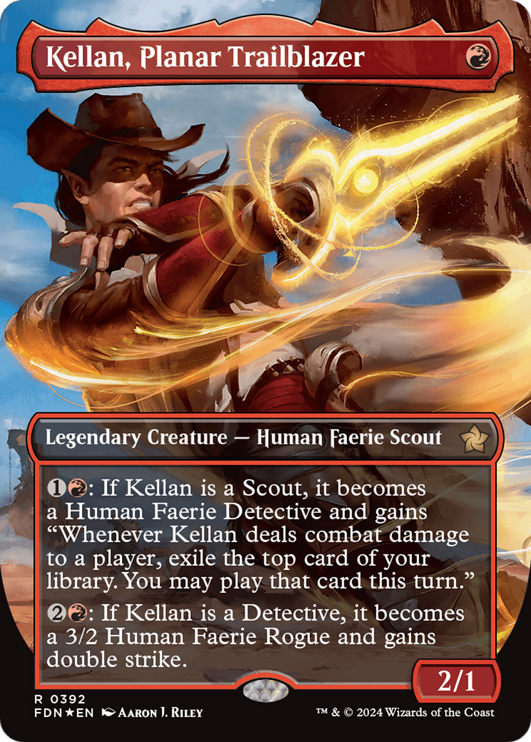 Kellan, pionnier planal (sans bordure) (Mana Foil) [Foundations]