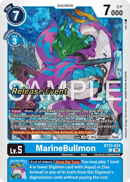 MarineBullmon [BT22-024] [Cartes événement Cyber Eden]