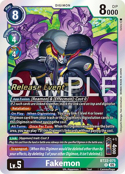 Fakemon [BT22-075] [Cartes d'événement Cyber Eden]