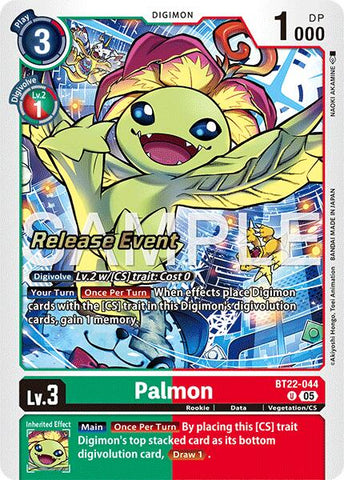 Palmon [BT22-044] [Cartas del evento Cyber ​​Eden Release]