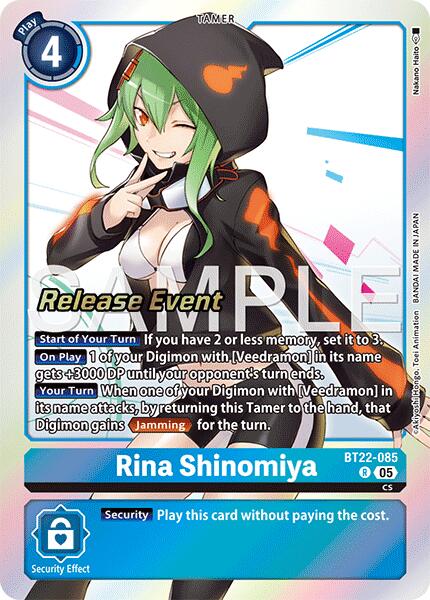 Rina Shinomiya [BT22-085] [Cartes d'événement Cyber Eden]