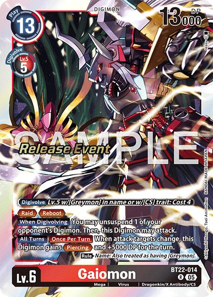 Gaiomon [BT22-014] [Cartes d'événement de la sortie de Cyber Eden]