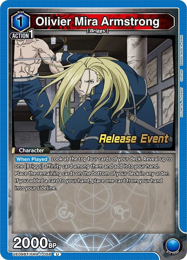 Image for Olivier Mira Armstrong (058) (UE09BT/FMA-1-058) (UE09BT_RE) - Union Arena
