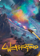 Carte artistique Cratère météoritique (Signature estampée or) [Série artistique Bord des Éternités]