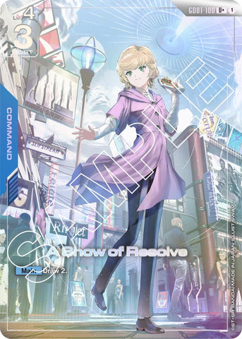 Image for A Show of Resolve (U+) (GD01-100) (GD01) - Gundam Card Game