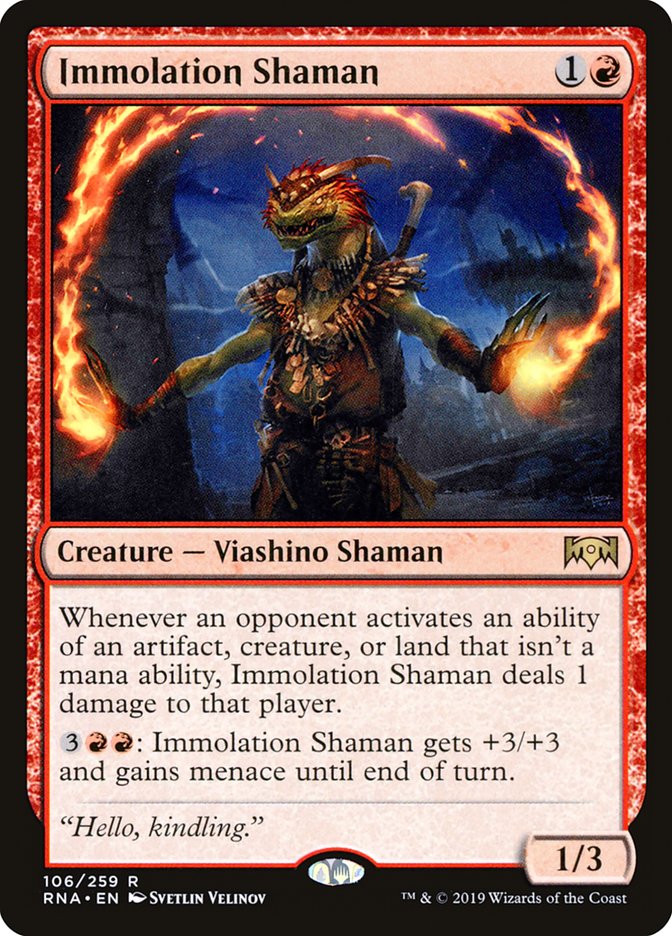 Shamane d'immolation [Allégeance de Ravnica]