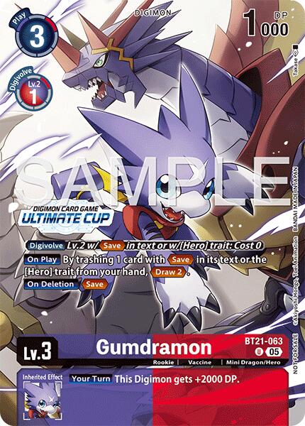 Gumdramon [BT21-063] (Ultimate Cup Saison 2, 25-26) [Convergence Mondiale]