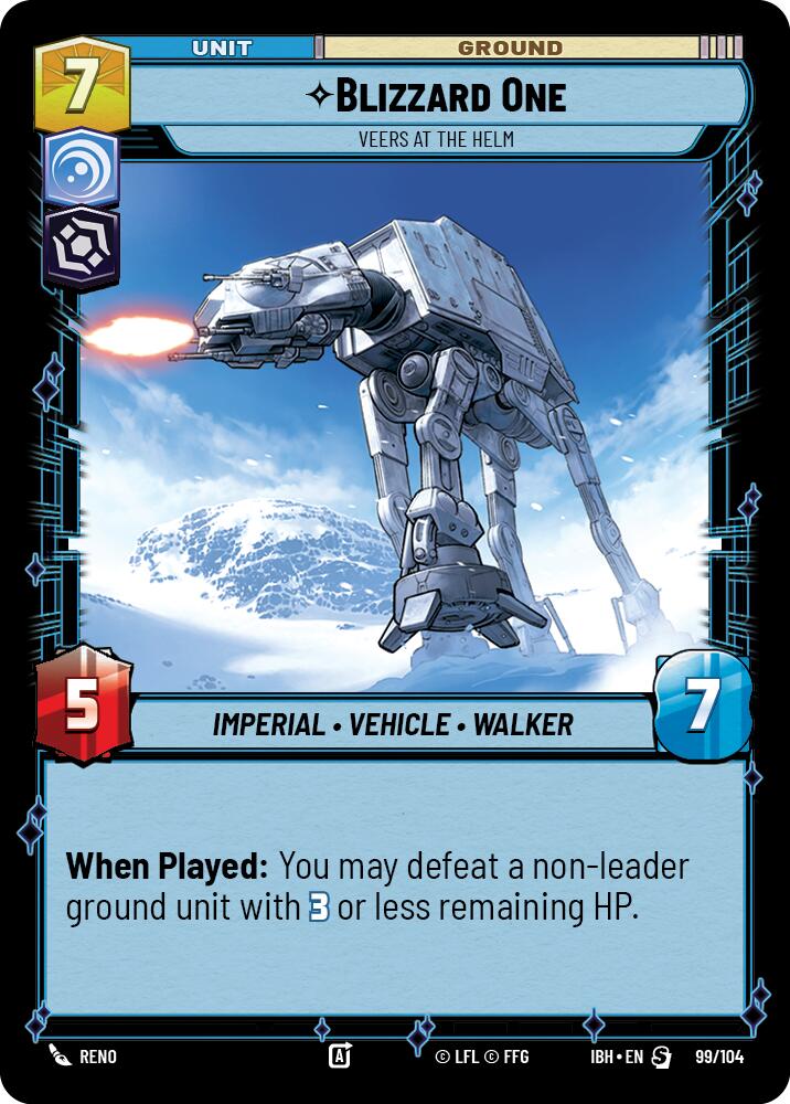 Ventisca Uno (99/104) - Veers al Timón (99/104) [Batalla de Introducción: Hoth]